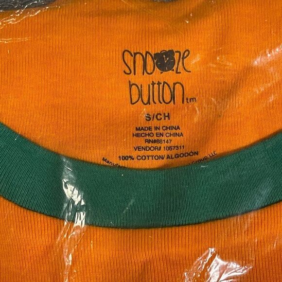 Snooze Button Pumpkin Halloween Pajama Set NWT Small - Picture 3 of 5